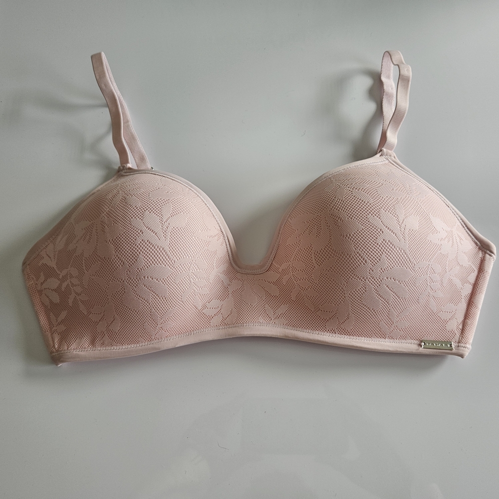 Tahari 34C Lace T-Shirt Everyday Bra Blush Pink NWOT